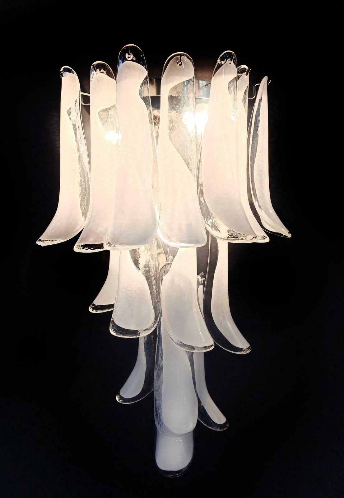 Set Four Of Italian Petal Murano Sconces, Mazzega Style photo furniture