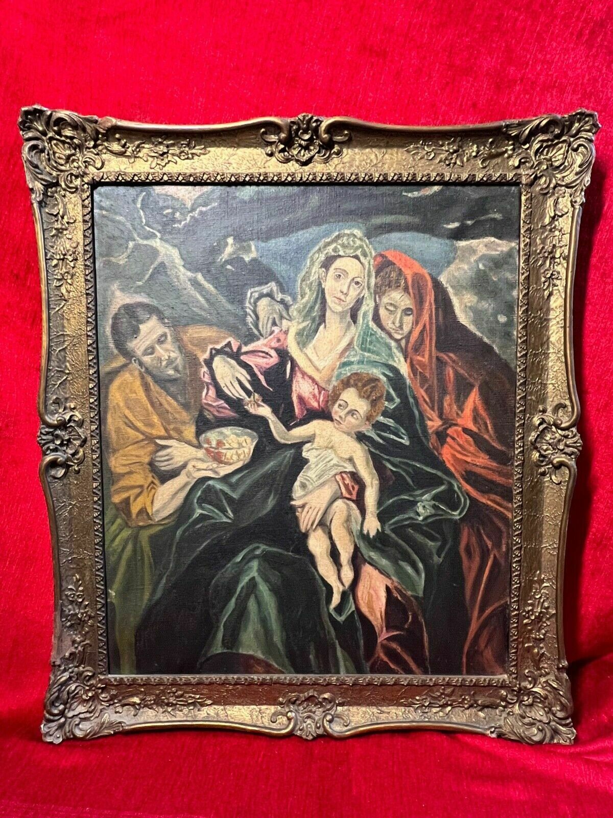 750.0 Spanish Fine Art 'The Holy Family With Mary Magdalen' After El Greco photo