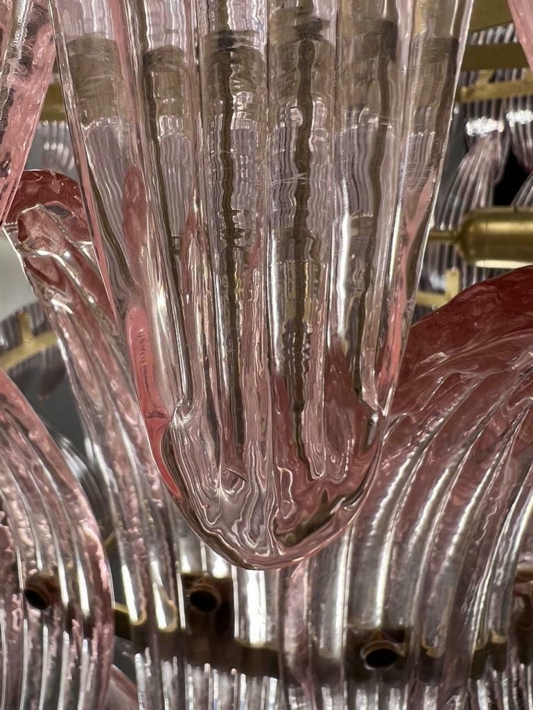 photo buy Giant Royal Pink Palmette Chandelier, Murano