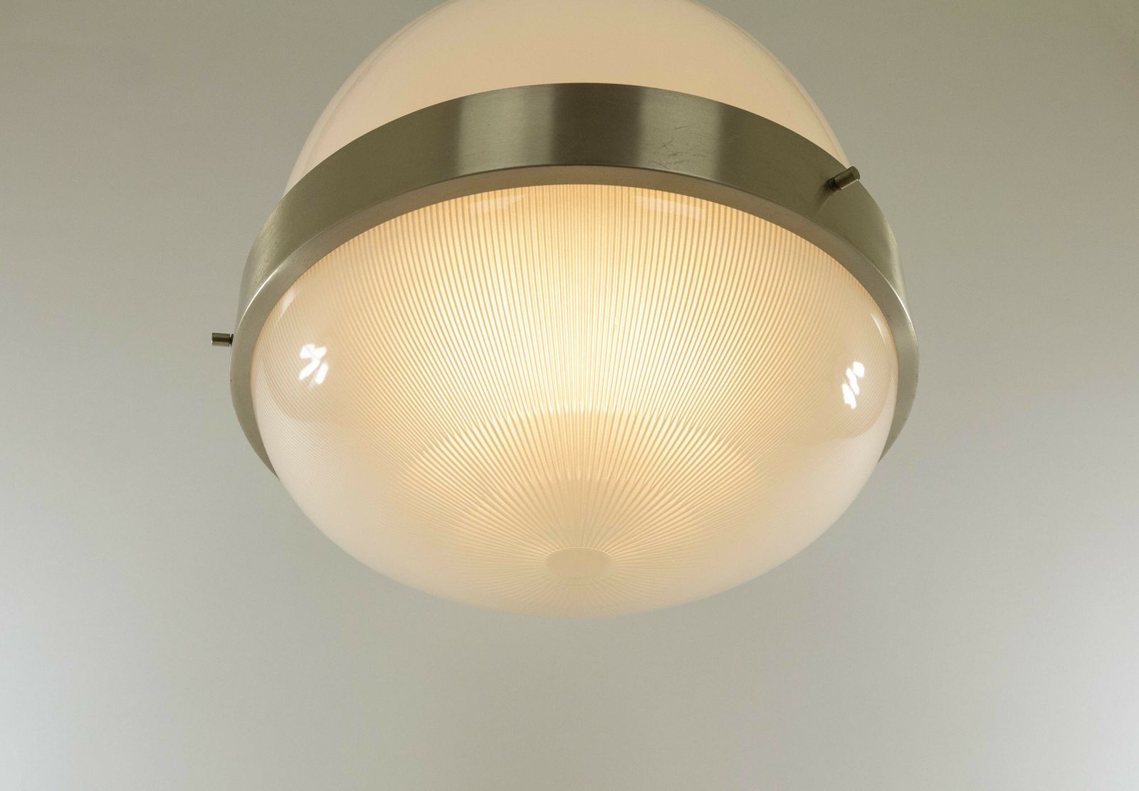 Delta Glass And Nickel Pendant By Sergio Mazza For Artemide, 1960s photo 1480.0