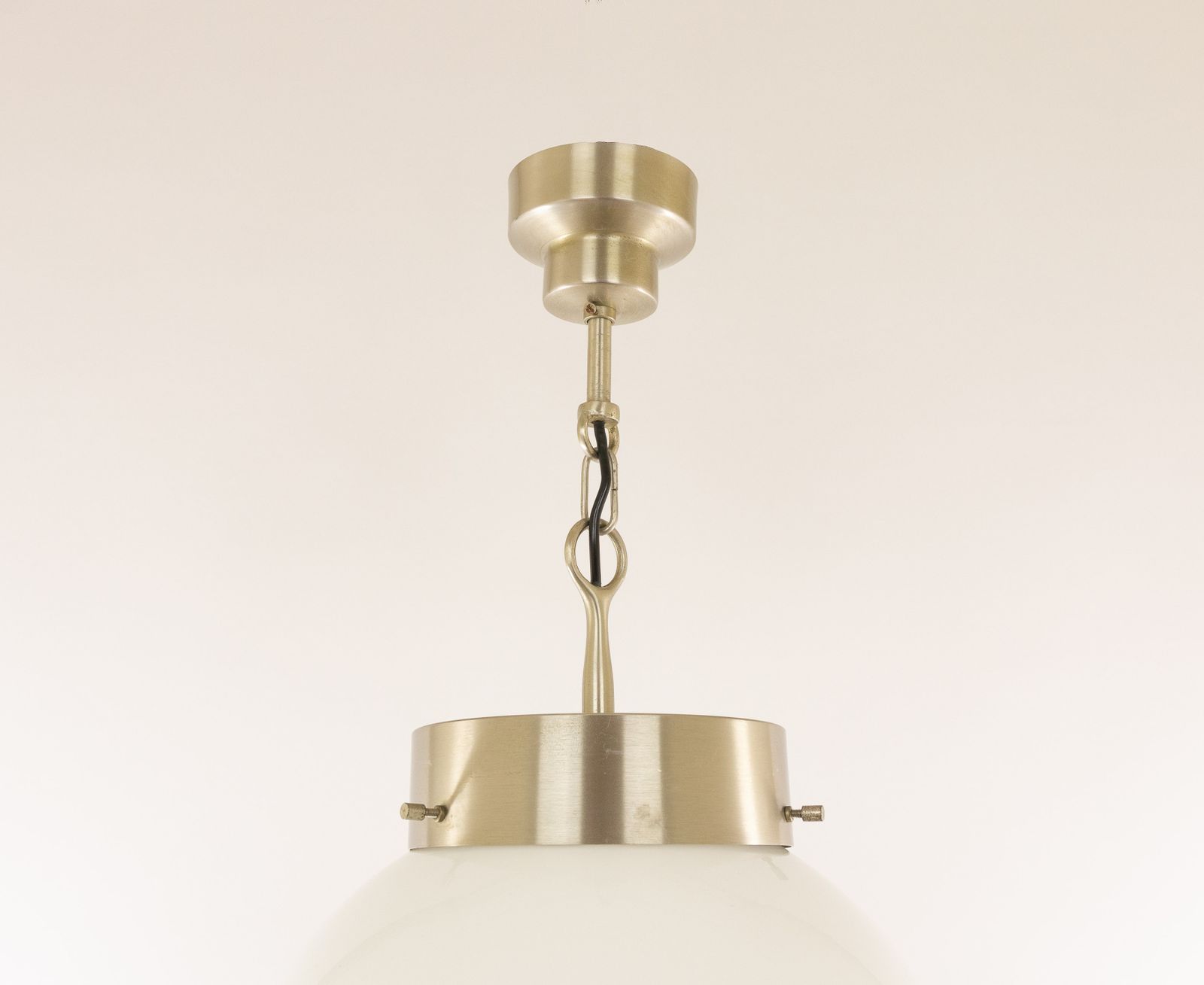 Delta Glass And Nickel Pendant By Sergio Mazza For Artemide, 1960s photo vinterior