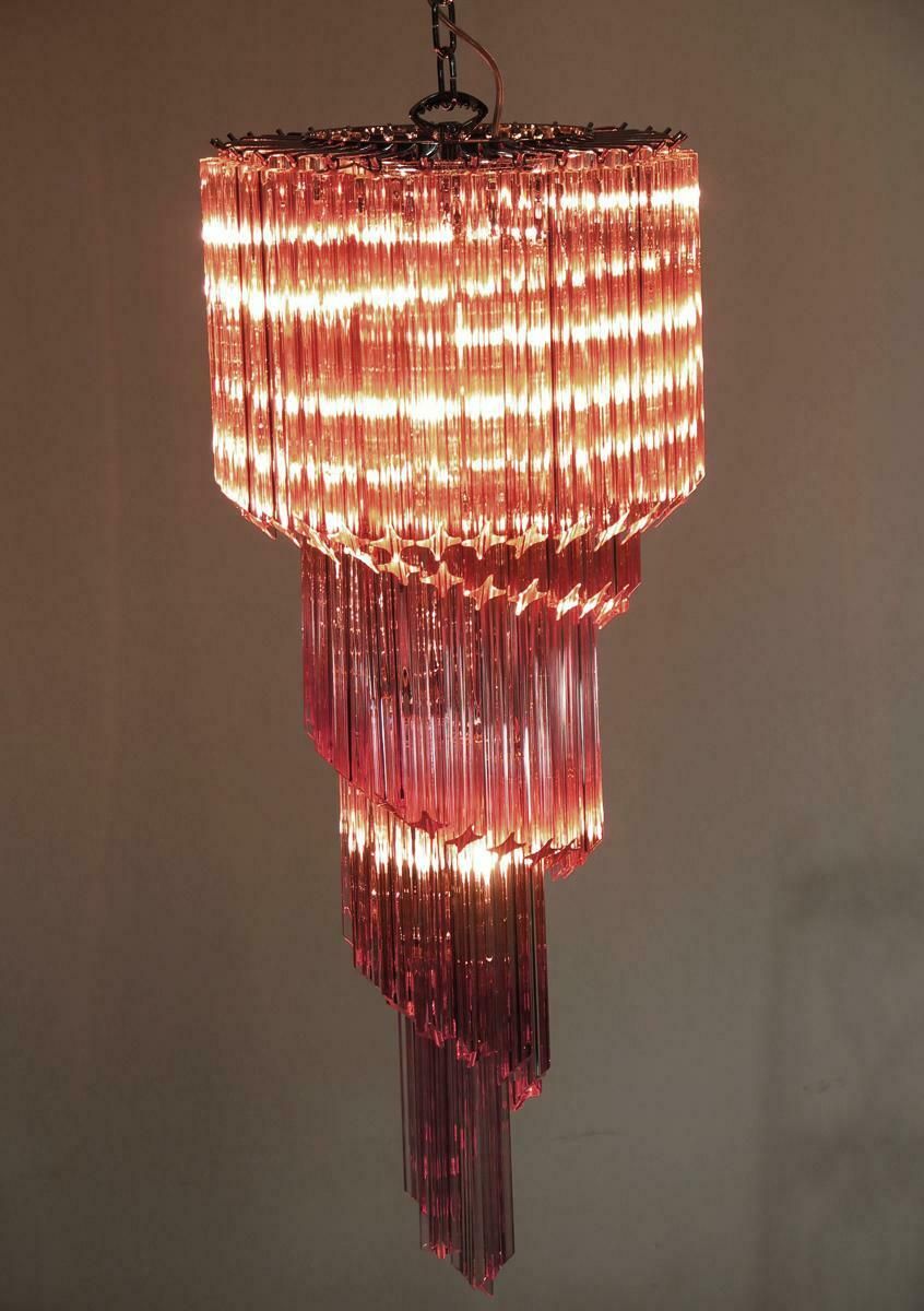 2750.0 Murano Chandeliers Crystal Pink Prism, Murano photo