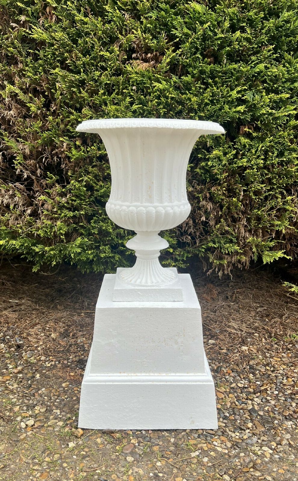 19th.Century Cast Iron Garden Urn On Stand