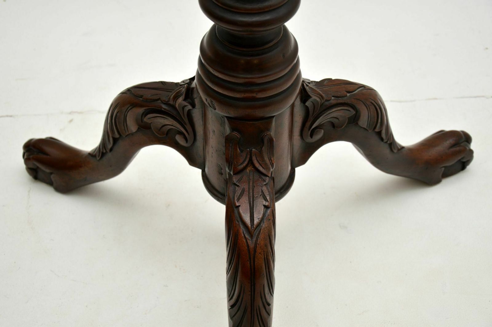Antique Victorian Carved Mahogany Torchere / Plant Table photo 487.76