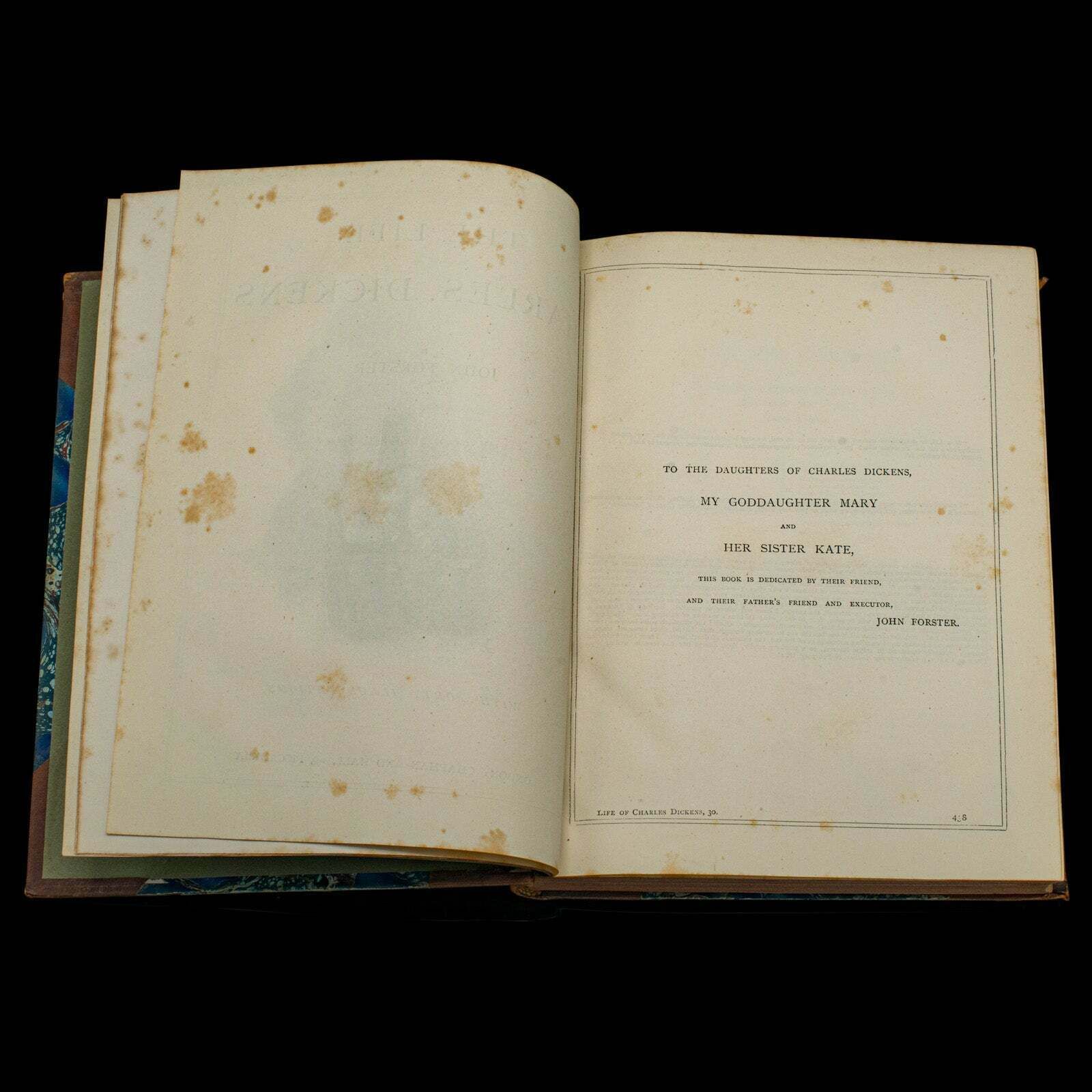 Antique Book, The Life Of Charles Dickens, Biography, English, Victorian, C.1880 photo Home Decor
