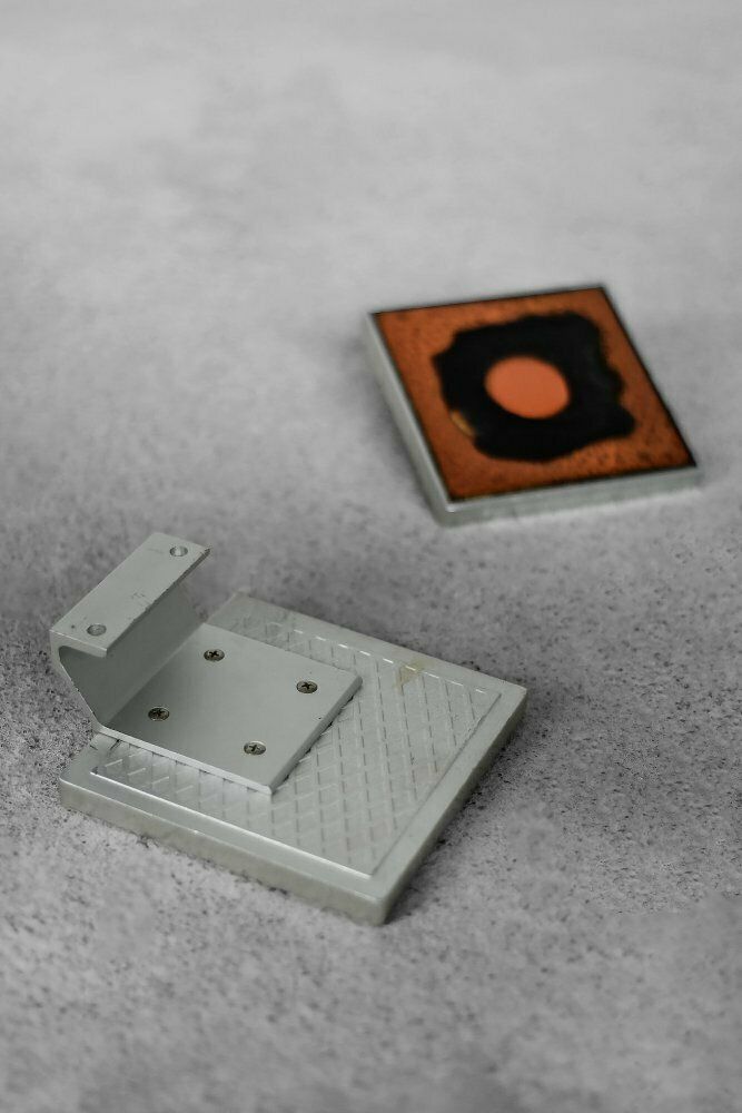 Belgian Brutalist Metal And Ceramic Pull Door Handles By Juliette Belarti, 1960s, Set Of 2 photo vinterior