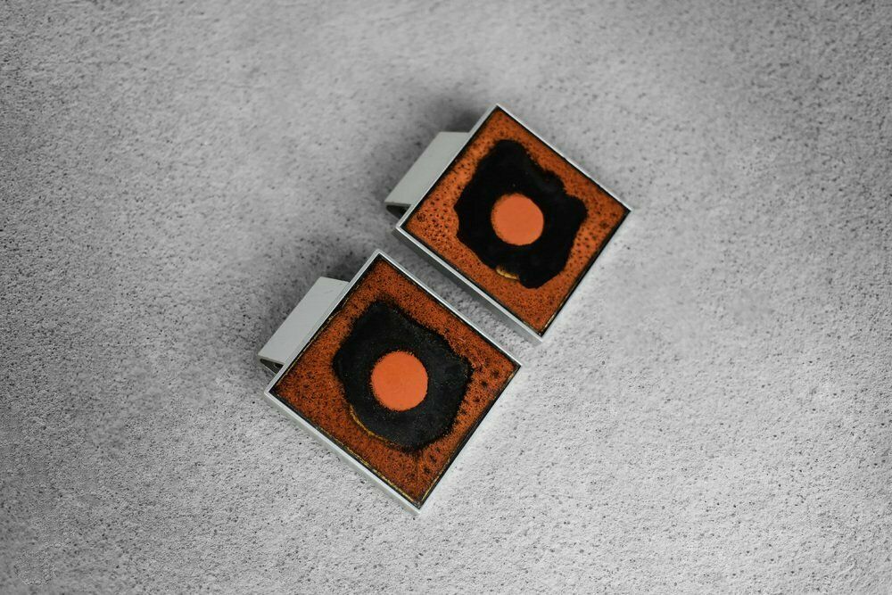 Belgian Brutalist Metal And Ceramic Pull Door Handles By Juliette Belarti, 1960s, Set Of 2 photo buy