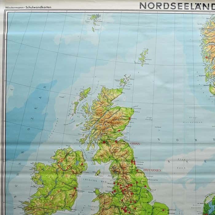 Great Britain Scandinavia Northern France Netherland Germany Mural Map photo furniture