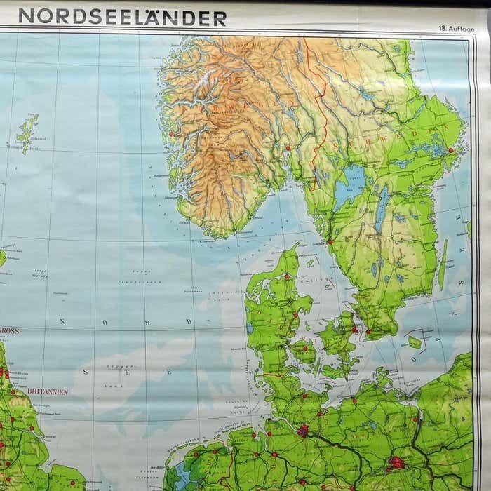 Great Britain Scandinavia Northern France Netherland Germany Mural Map photo Art