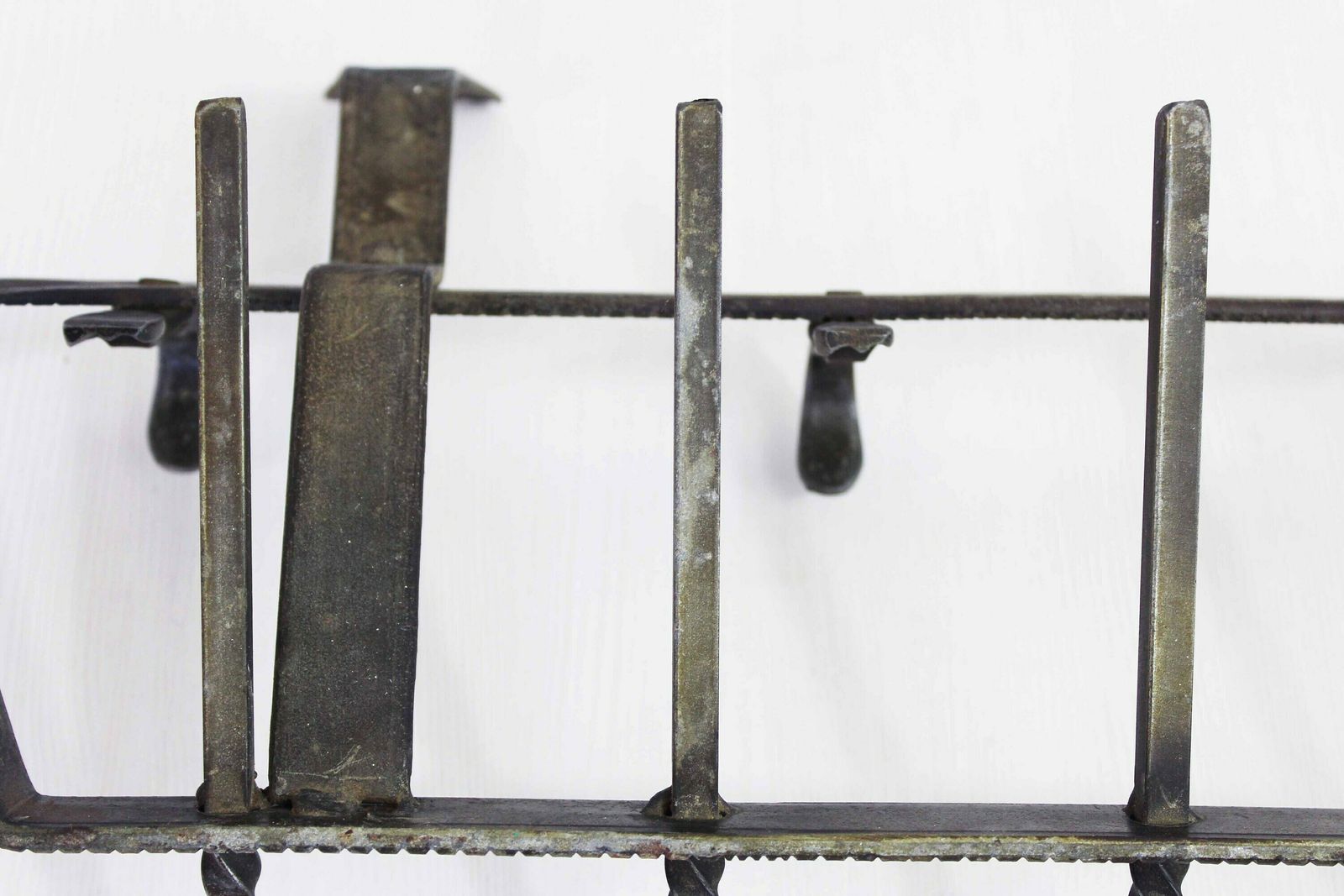 Large Coat Rack 60s Art Deco Style All Metal With Shelf. photo vintage