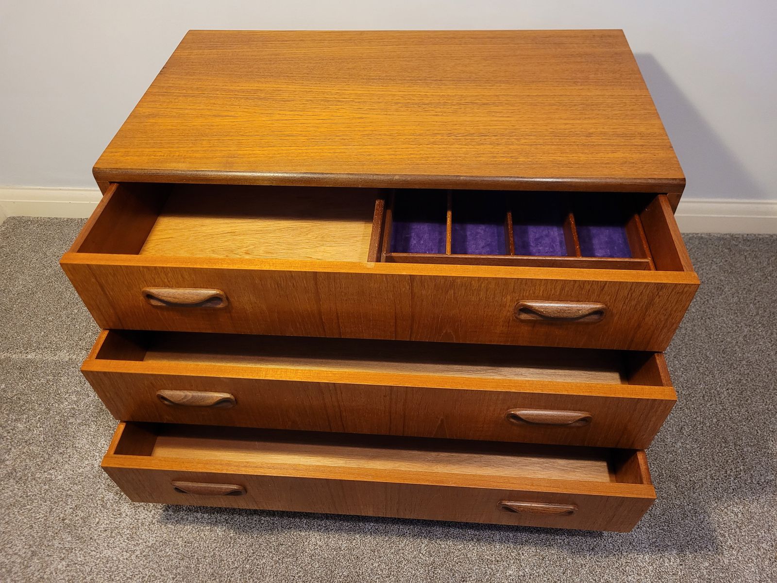 Vintage Teak Fresco 3 Draw G Plan Drawer Unit photo furniture