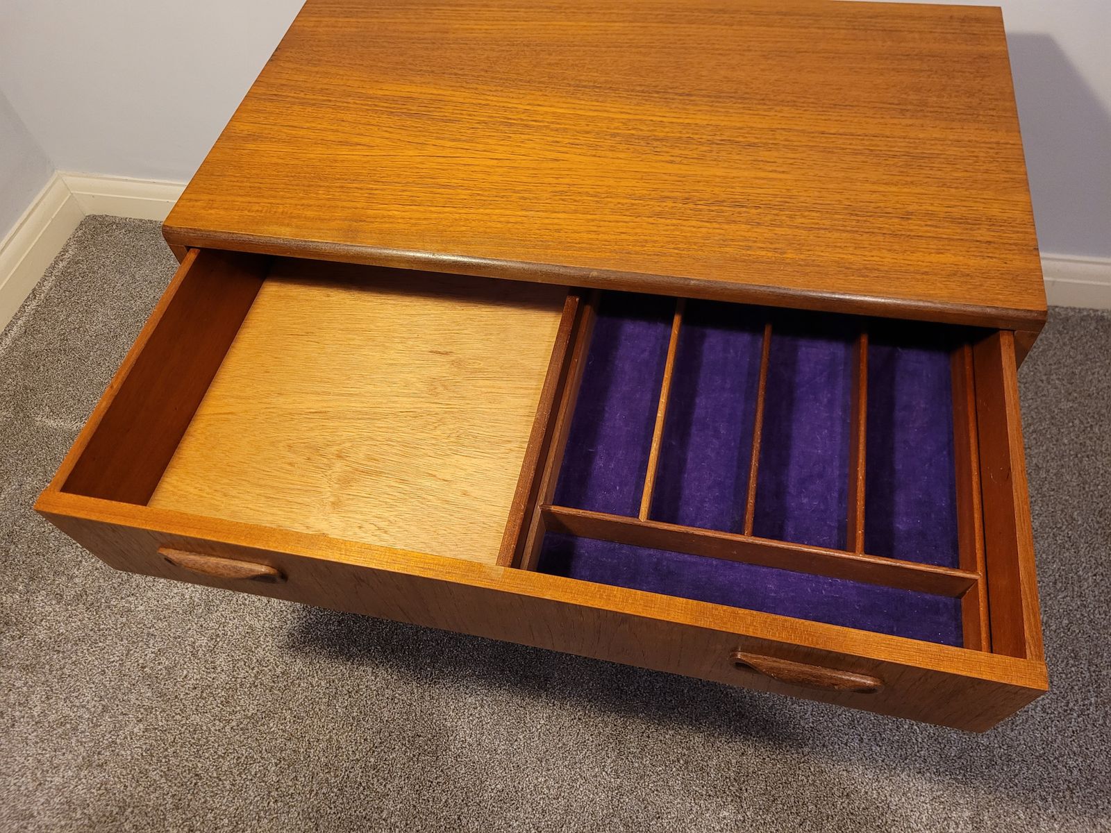 Vintage Teak Fresco 3 Draw G Plan Drawer Unit photo for sale