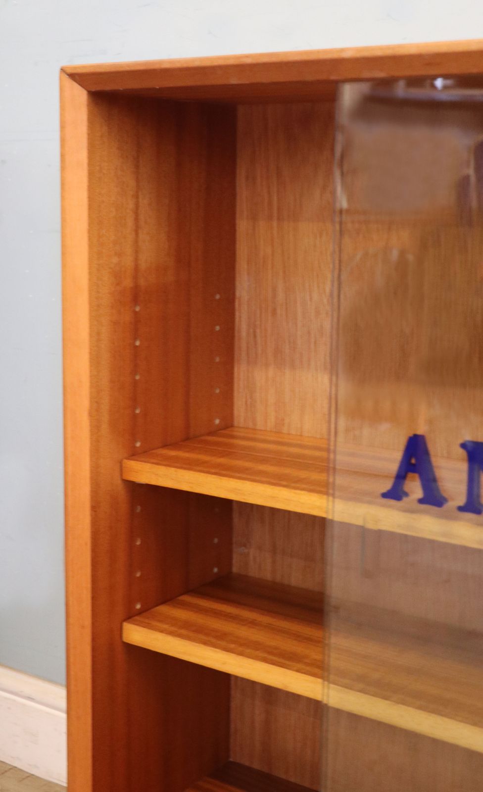 photo vinterior A Mid Century Gibbs Display Cabinet With The Anglia Television Logo.