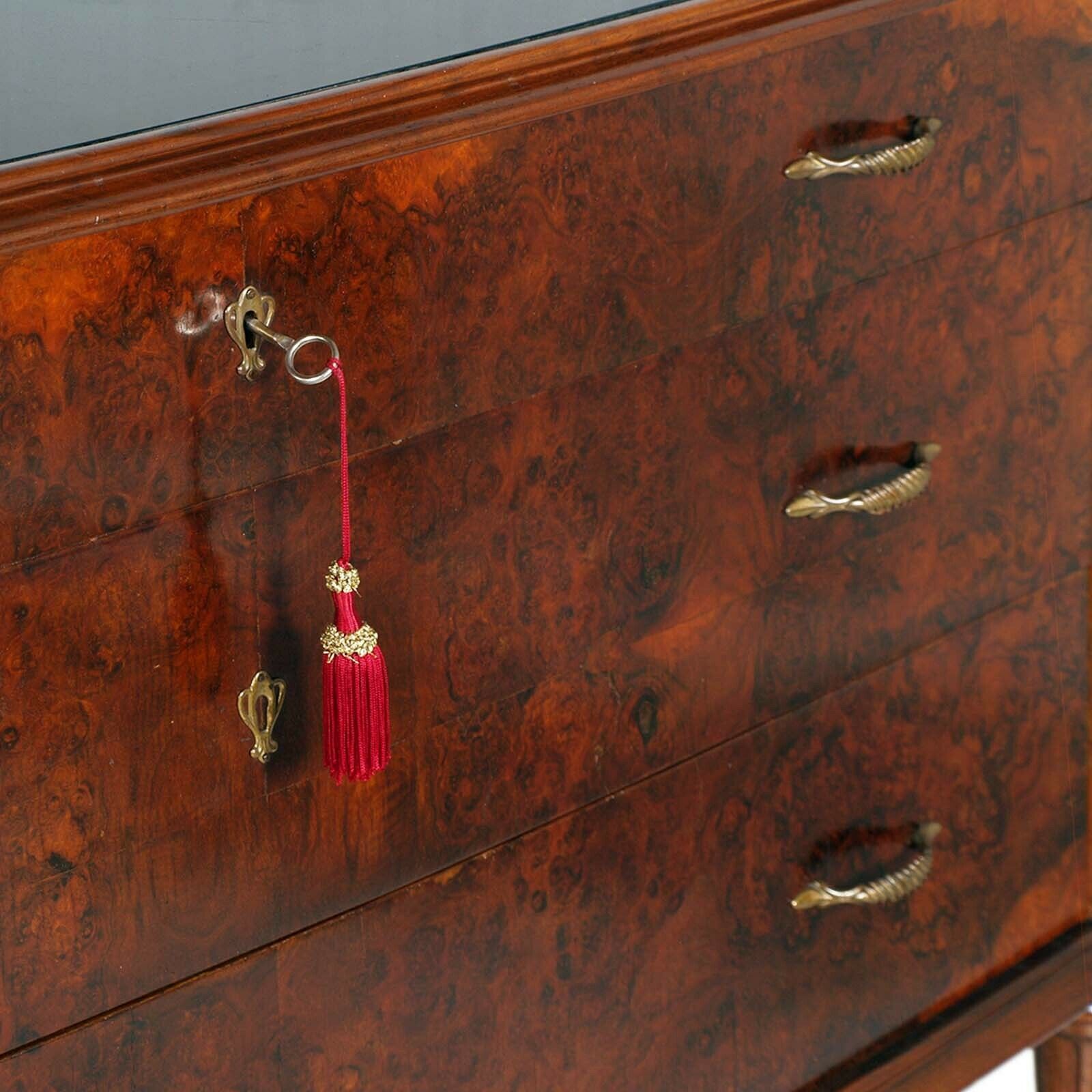 Art Decò Chest Of Drawers, Walnut Root By Paolo Buffa For Permanente Mobili Cantù photo vinterior