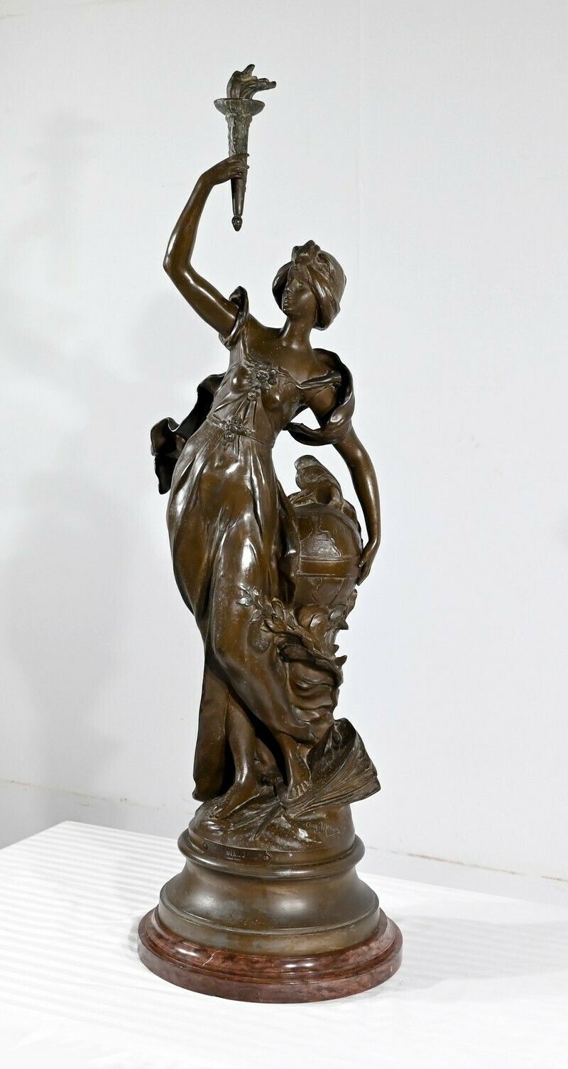 Sculpture “Science”, By A. Moreau – Late 19th Century photo for sale