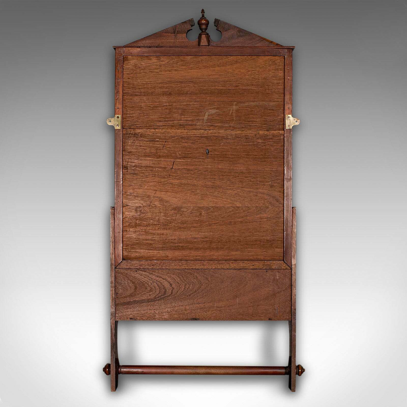 photo furniture Antique Valet Mirror, Glove Box, English, Reception, Scarf Rail, Victorian, 1900