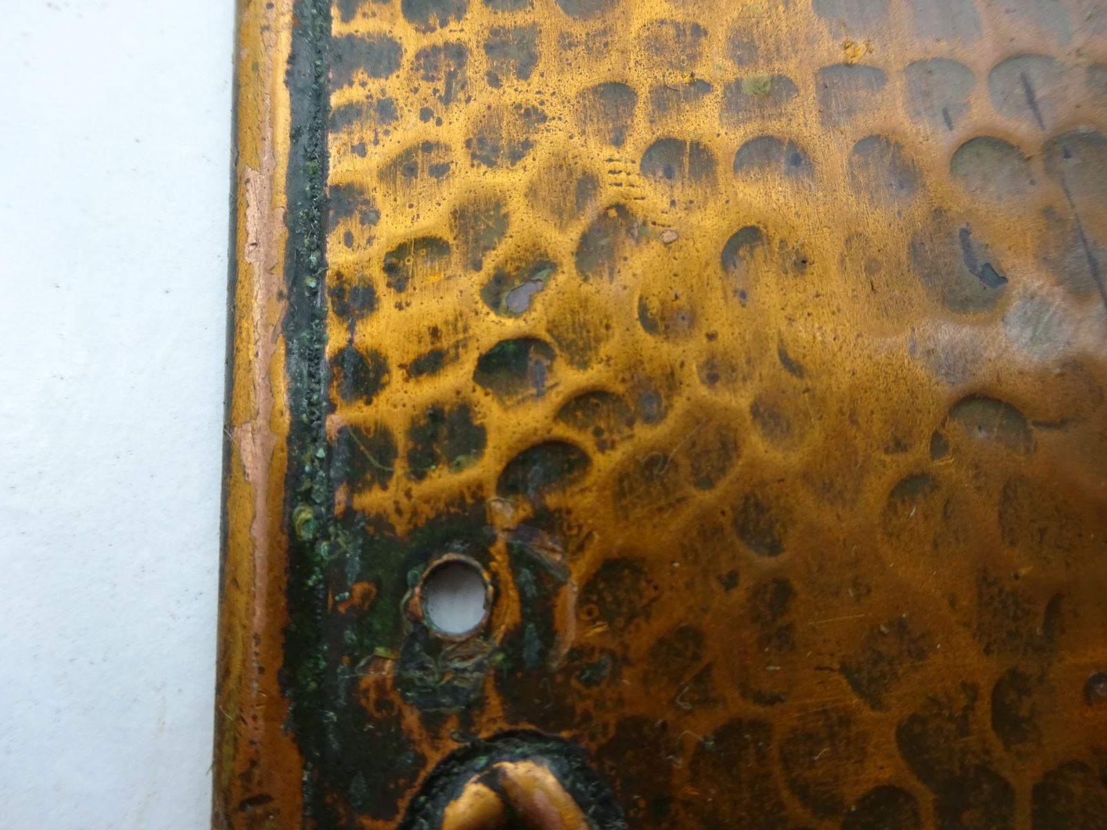 Antique Copper Fingerplate Early 1900s photo Home Fixtures