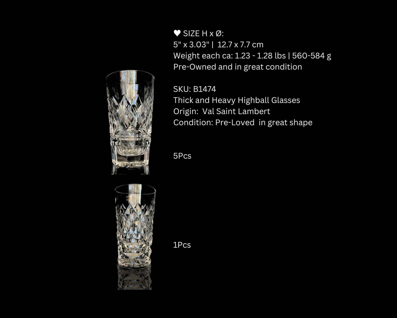 Val Saint Lambert Waterglazen | 6 Stuks | Cocktailglazen | Per Stuk Ca. 584 G (1,28 Lbs) photo furniture