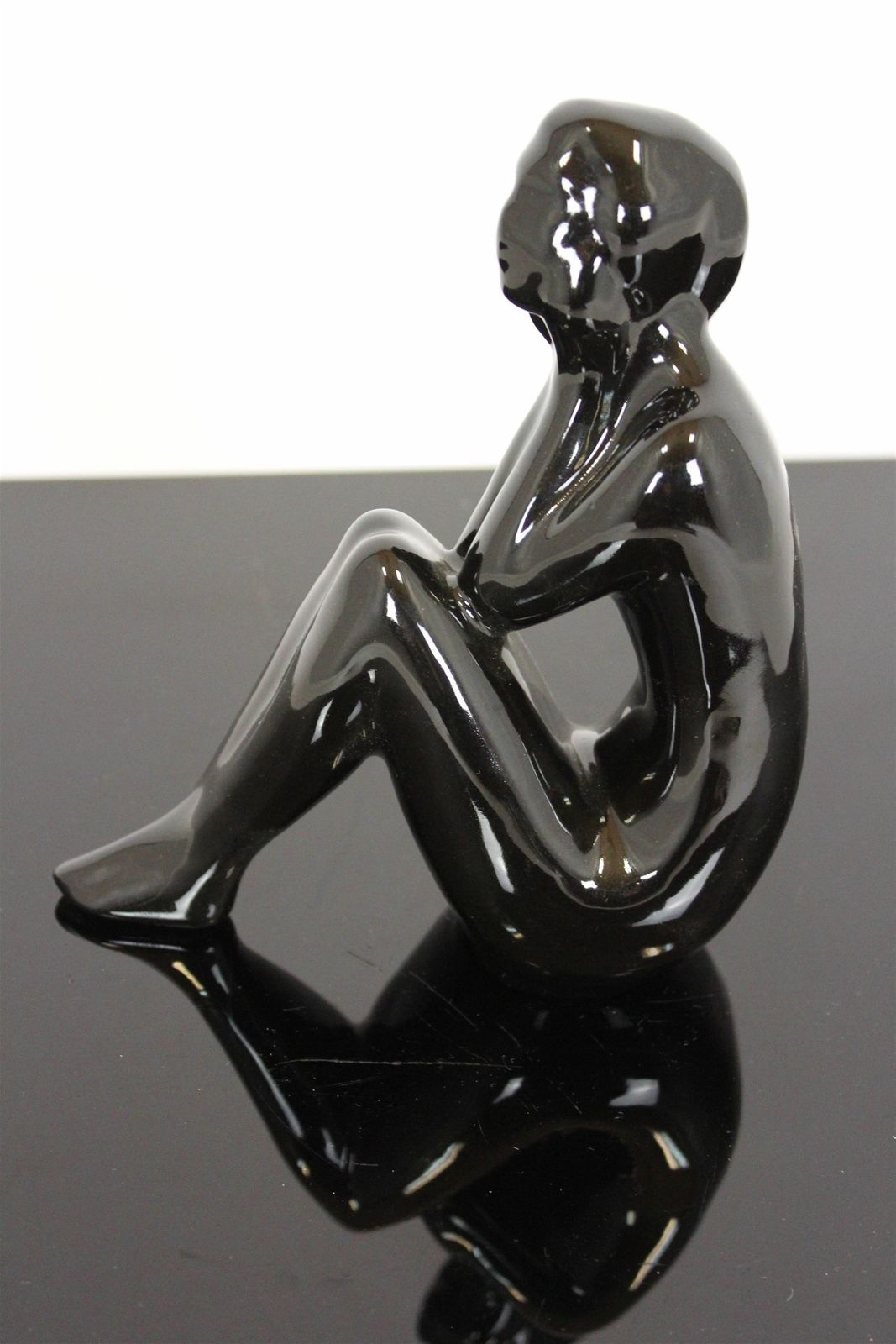Figurine Of A Woman, Jihokera Bechyne Czechoslovakia, 1960s photo vinterior