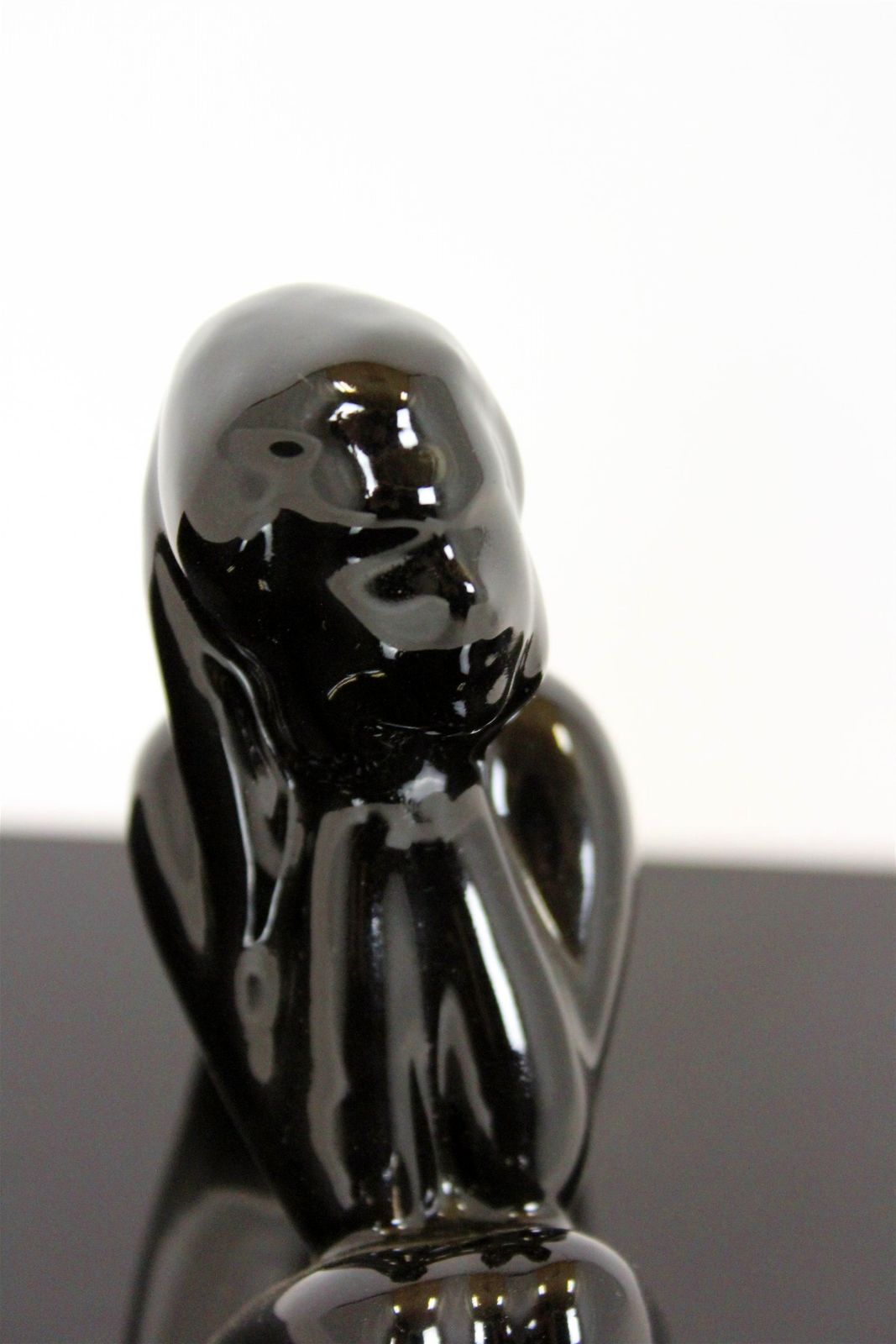 photo furniture Figurine Of A Woman, Jihokera Bechyne Czechoslovakia, 1960s