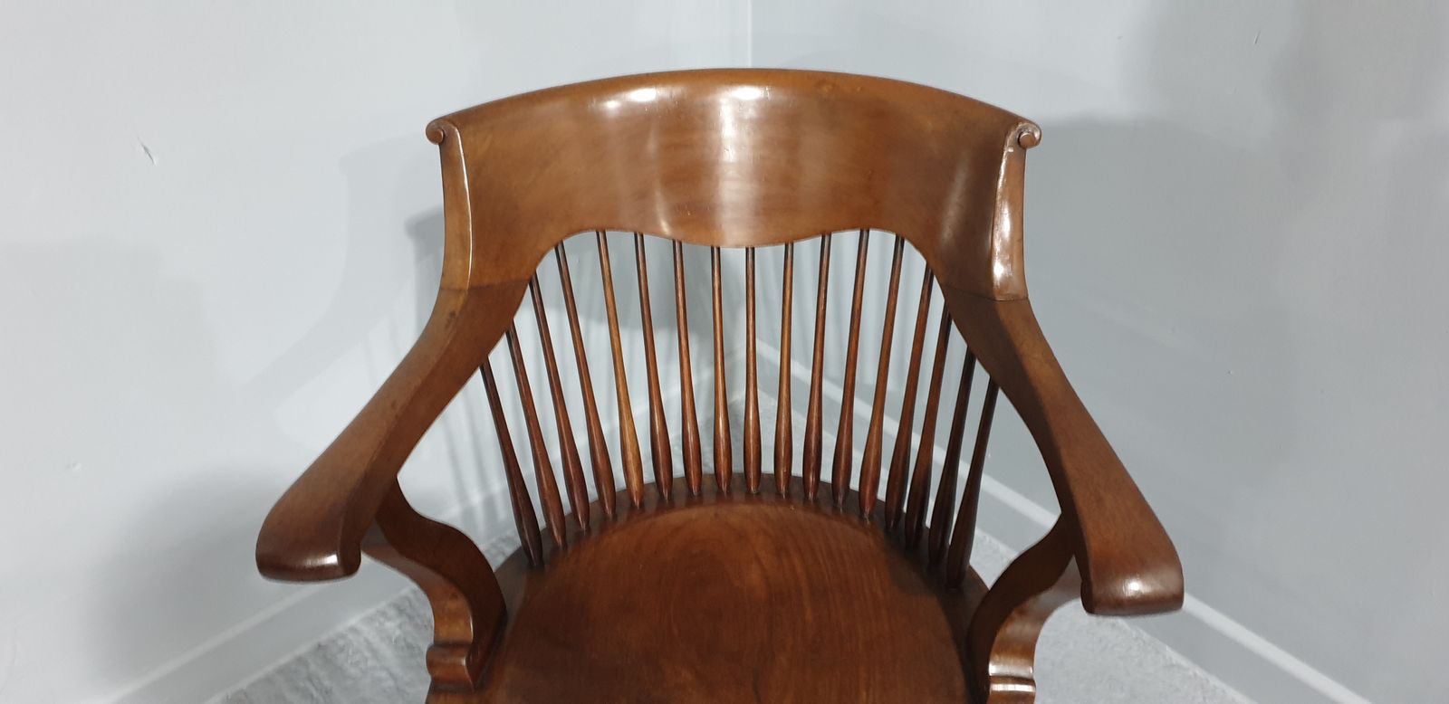 Super Mahogany Office Desk Chair photo for sale