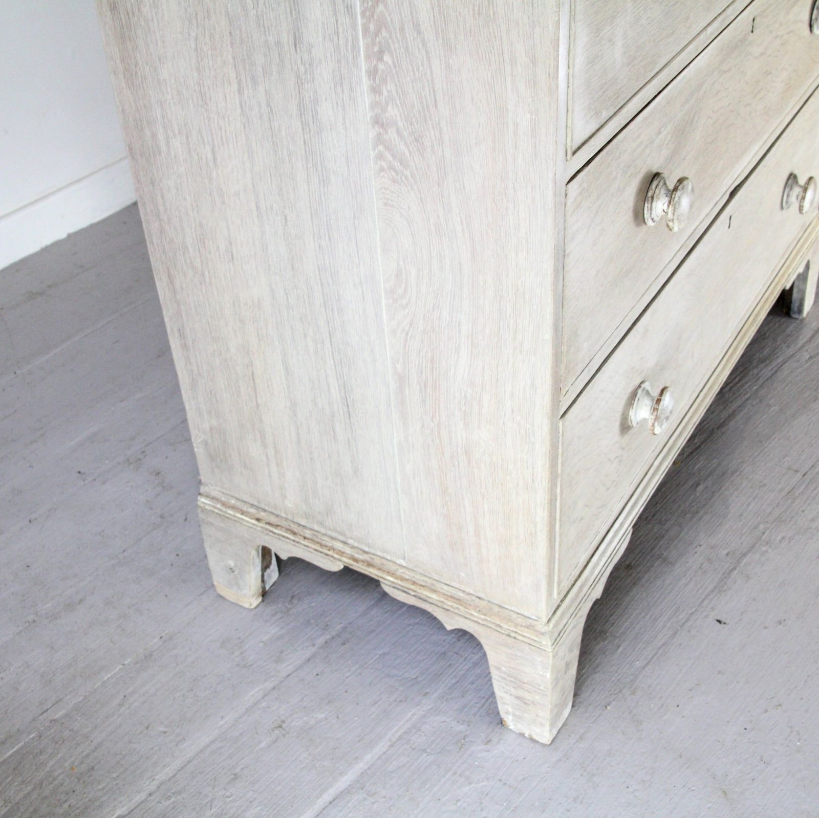 photo for sale Antique Lime Washed Oak Chest Of Drawers