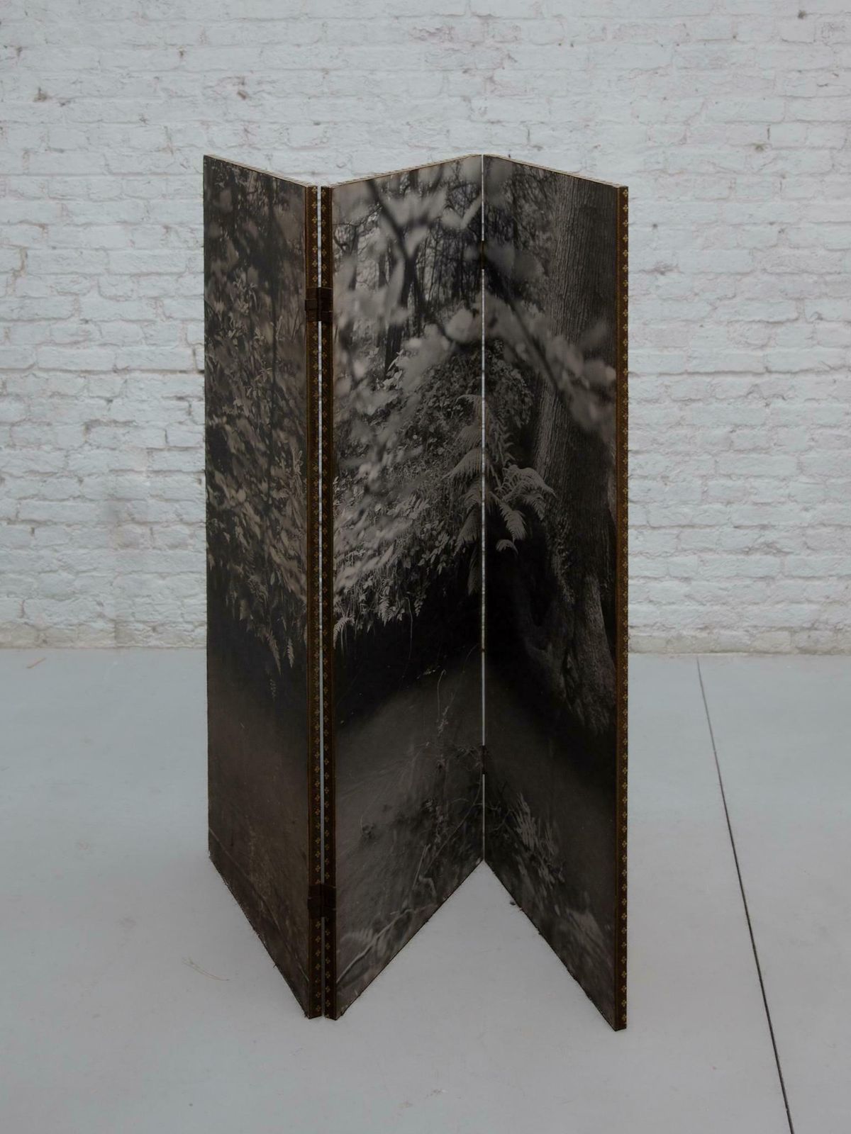 Black And White Forest, Picture Folding Screen, 1960s, Belgium photo Home Decor