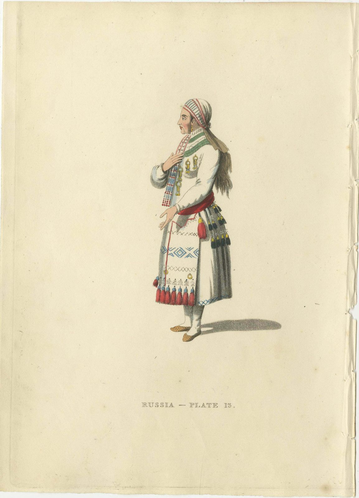Ethnic Elegance: The Mordvin Attire Of 19th Century Russia Engraved, 1814 photo furniture