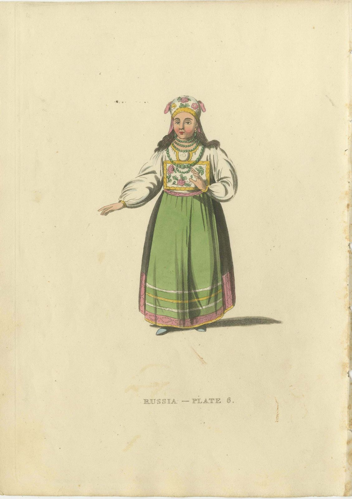 Traditional Attires Of Finnish, Estonian And Angria Women In Former Russia, 1814 photo for sale
