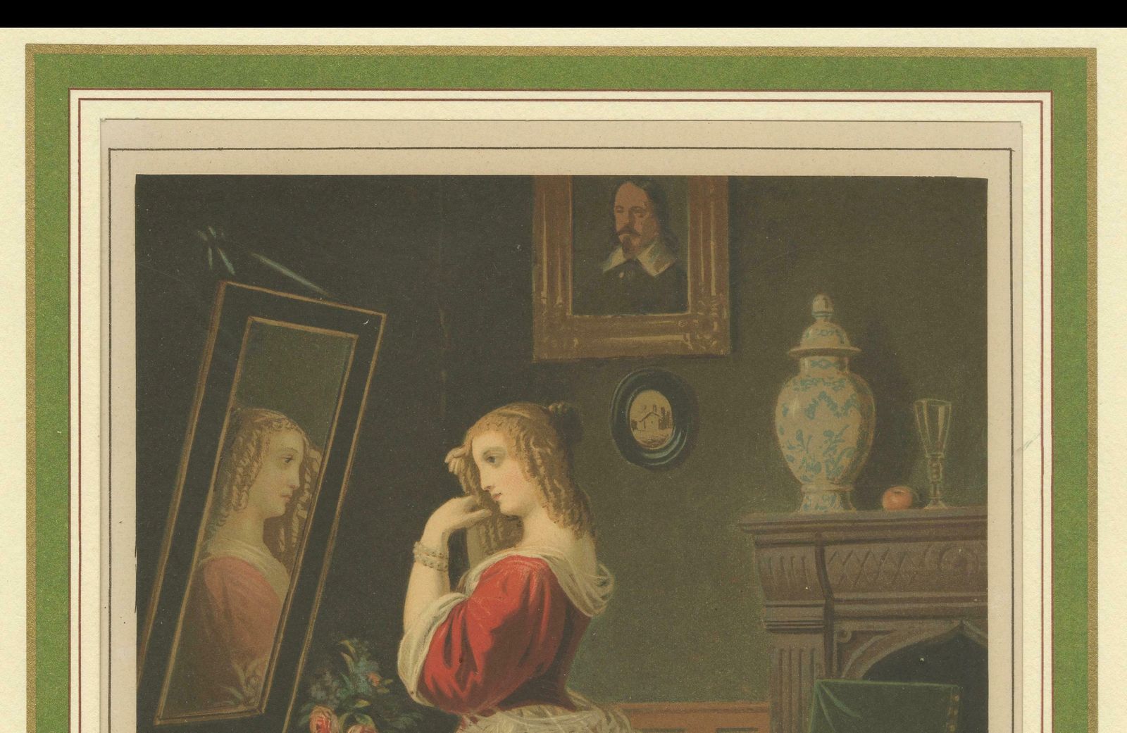 Antique Print Of Feminine Rituals: The Toilette In Victorian Art, Circa 1880 photo 153.0