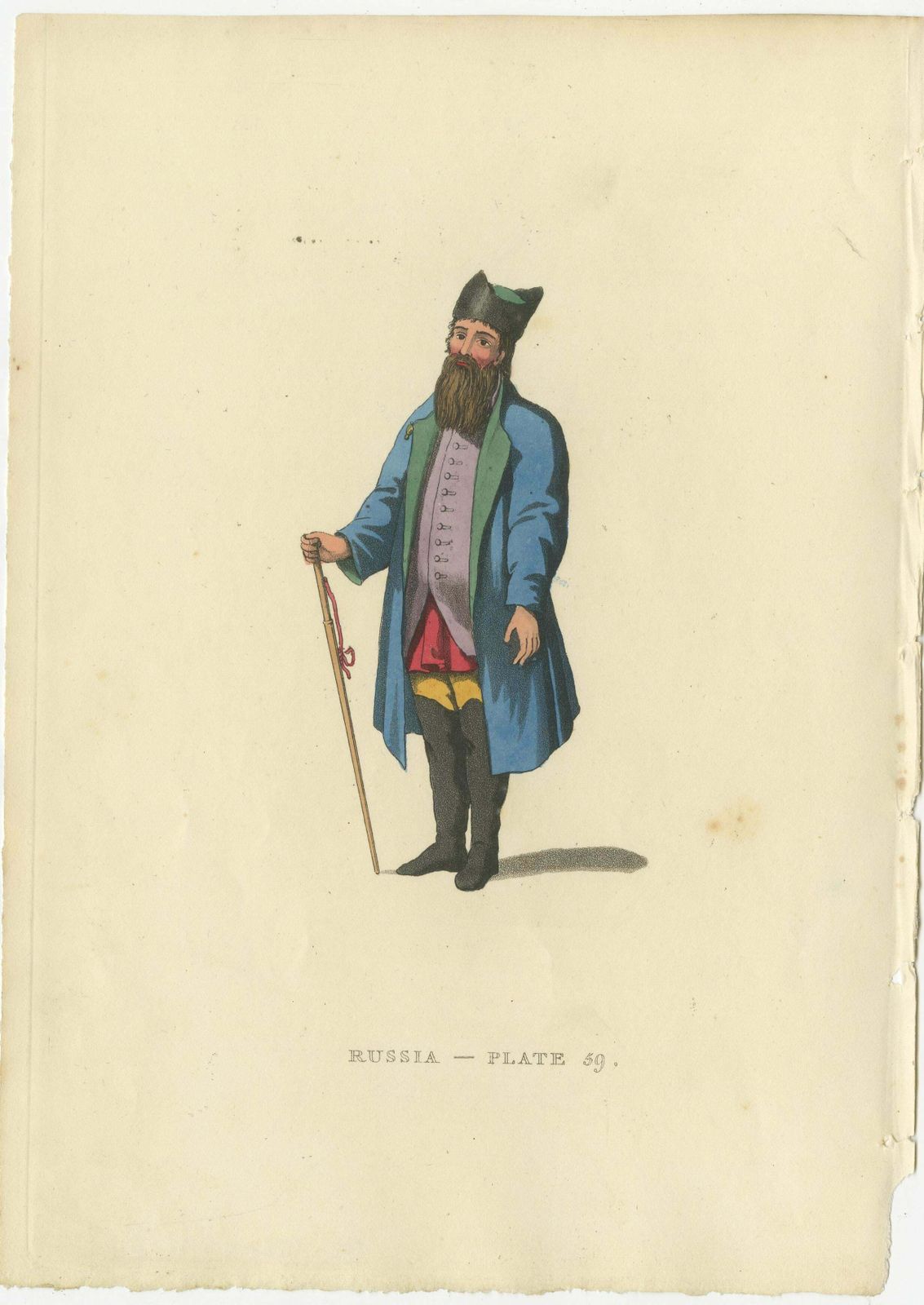 Sartorial Elegance Of Kaluga: A Merchant And A Woman In Traditional Attire, 1814 photo Art