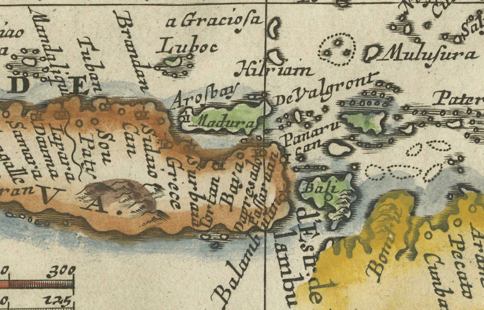 Antique Map Of The Sunda Islands Including Sumatra, Java, And Borneo, 1705 photo Art