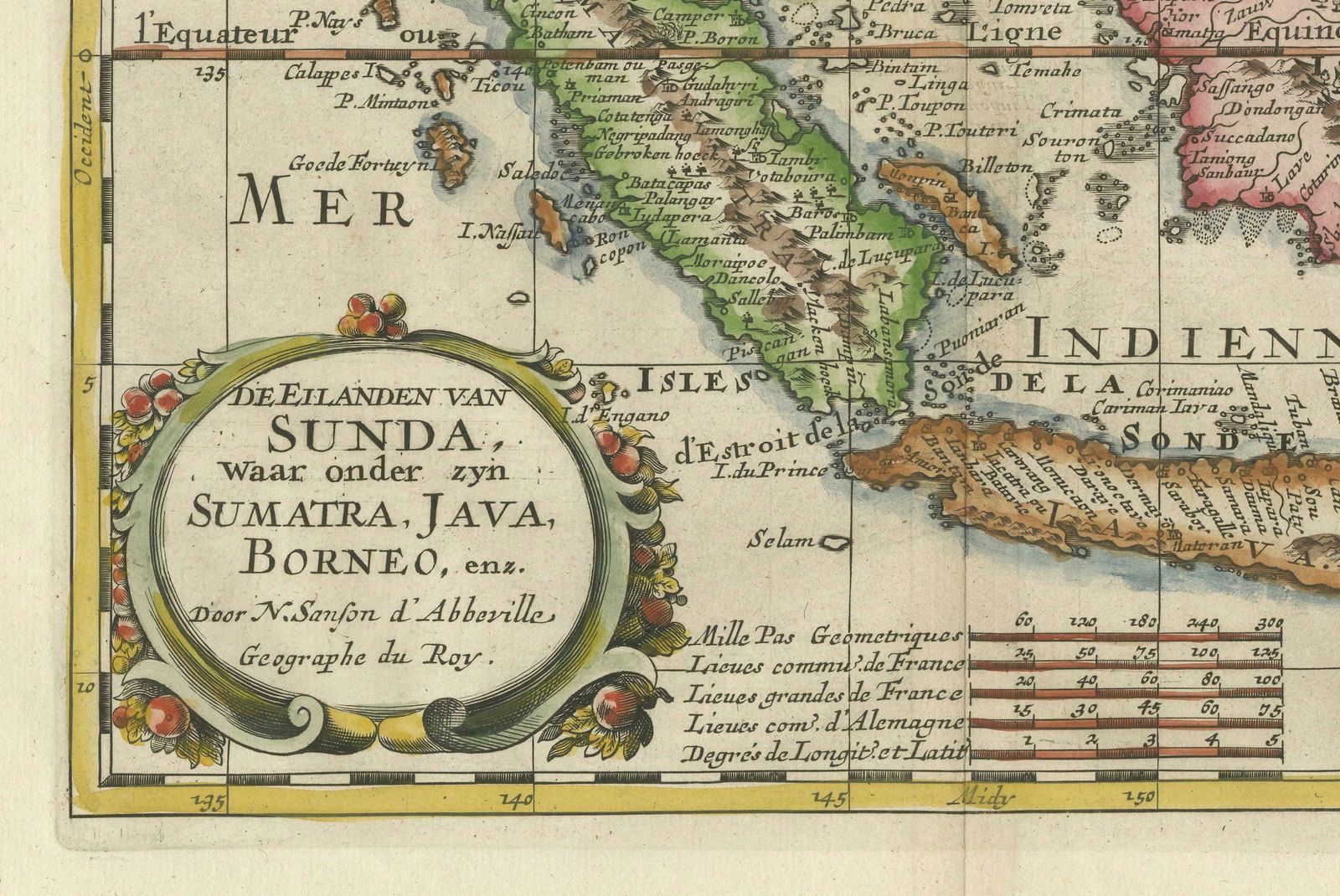 Antique Map Of The Sunda Islands Including Sumatra, Java, And Borneo, 1705 photo vinterior