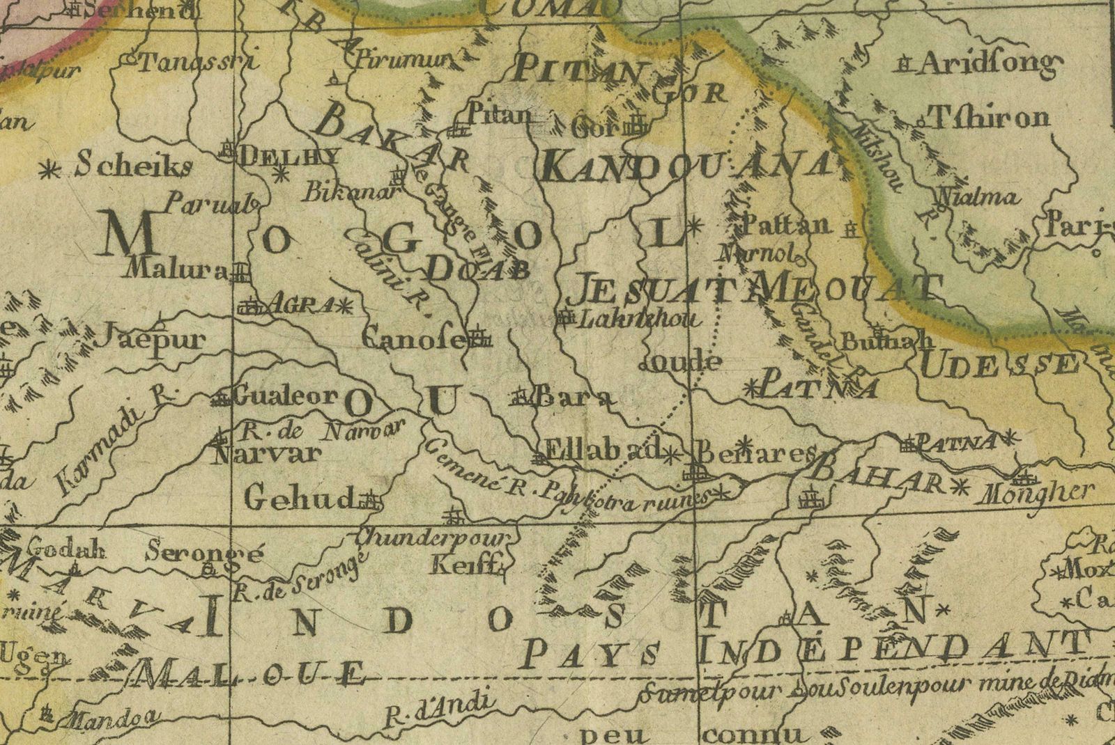 18th Century Cartographic Depiction Of Upper India And Ceylon, 1835 photo buy