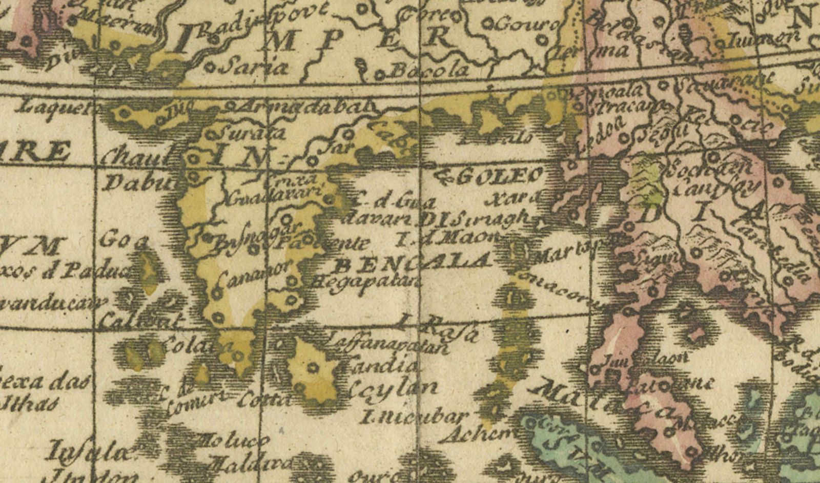 Cartographic Elegance: The Art And Science Of 17th Century Asian Maps, Ca.1681 photo 425.0