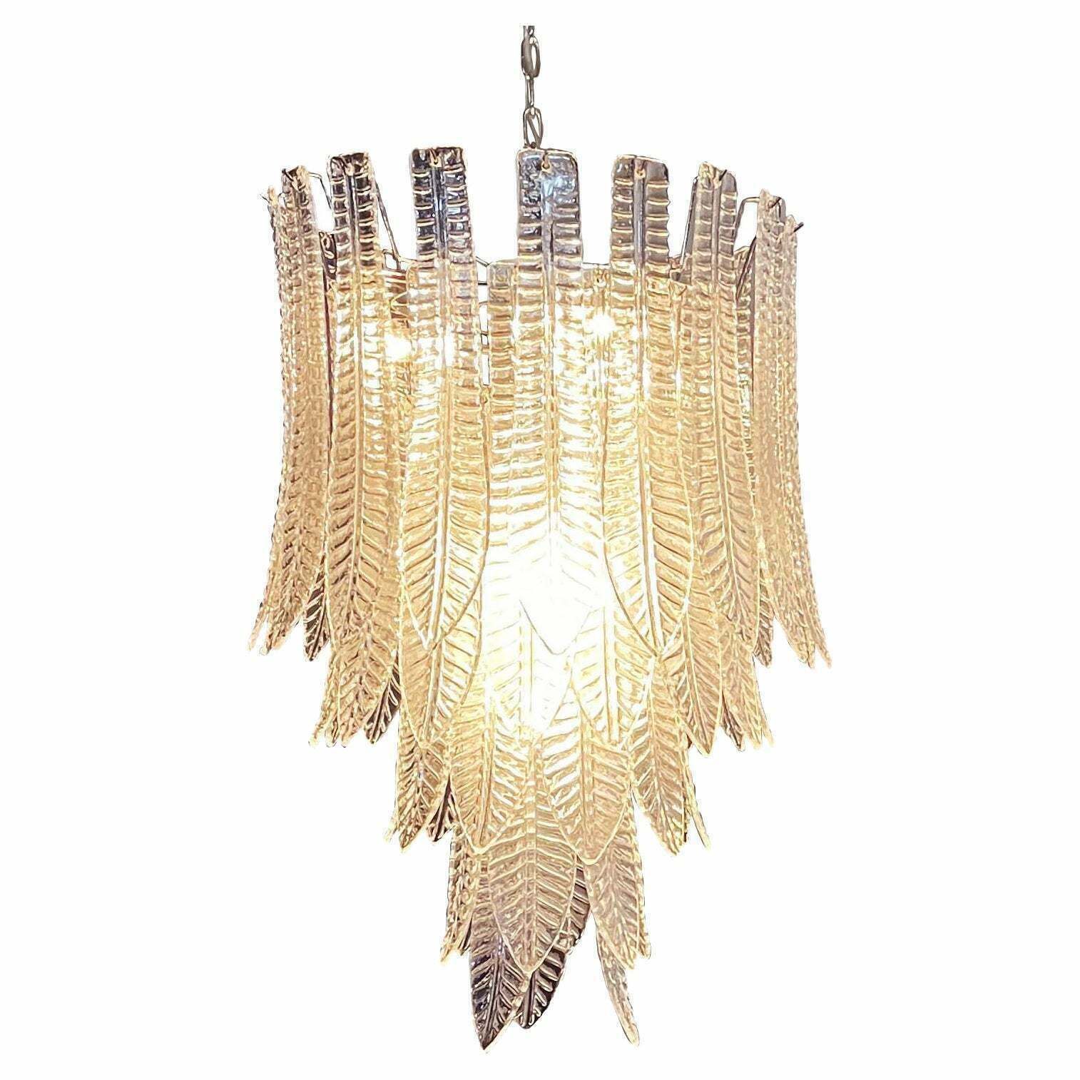Magnificent Huge Italian Murano Felci Glass Chandelier   52 Glasses photo furniture