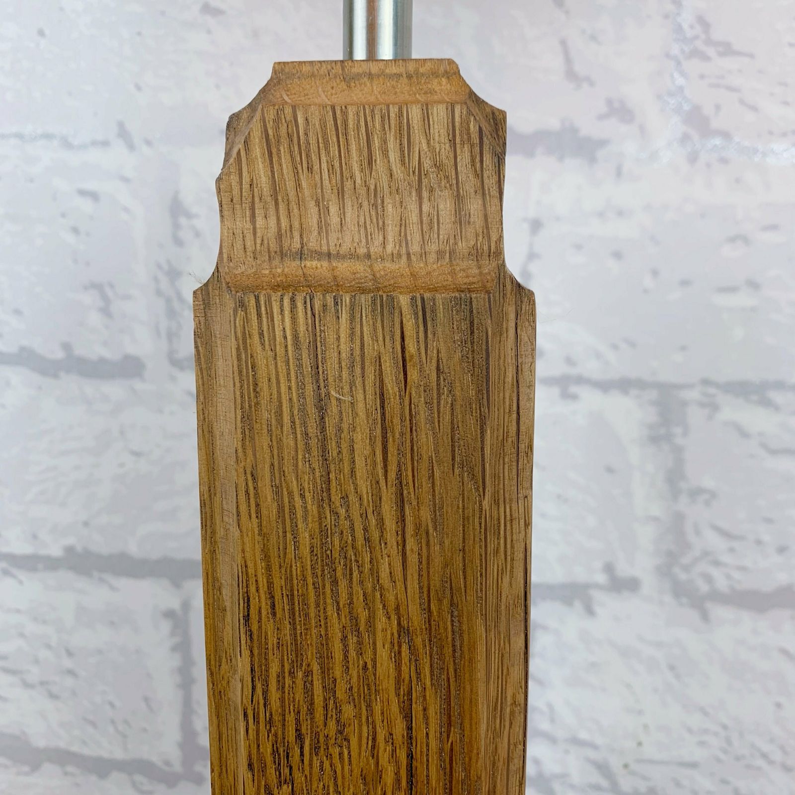 Vintage Wood Bankers Style Desk Lamp. photo vinterior