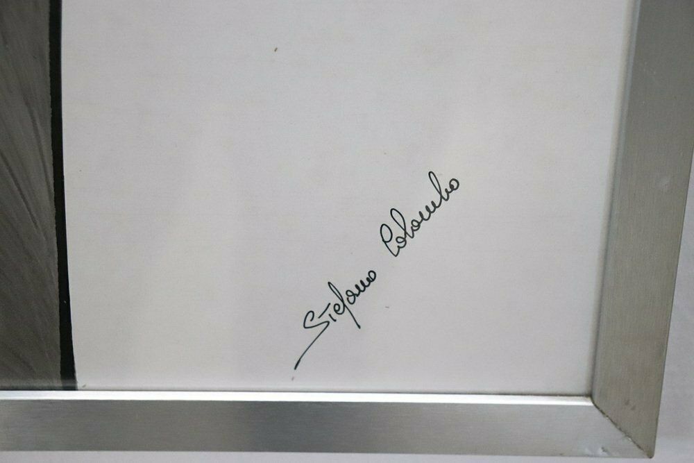 Art Stefano Colombo, Abstract Compositions, 1970s, Tempera On Paper, With Frame, Set Of 2 photo