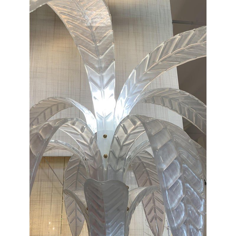 Lighting Vintage Opalino Palm Tree Murano Glass Floor Lamp In The Style Of Napoleon Martinuzzi photo