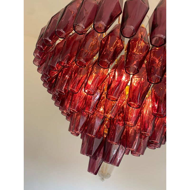photo furniture Contemporary Violet Poliedri Murano Glass Chandelier
