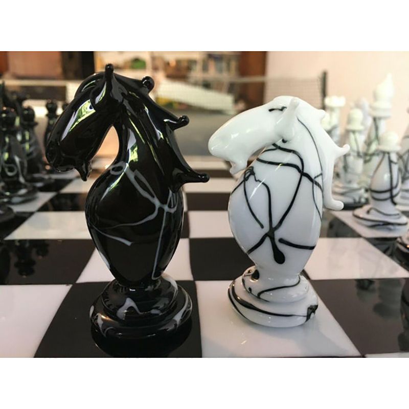 Contemporary Vetro Di Murano Chess Board Scacchiera, Made In Italy photo for sale