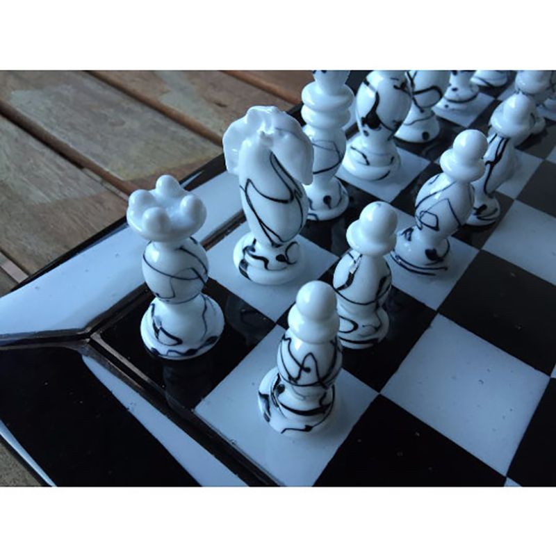 photo furniture Contemporary Vetro Di Murano Chess Board Scacchiera, Made In Italy