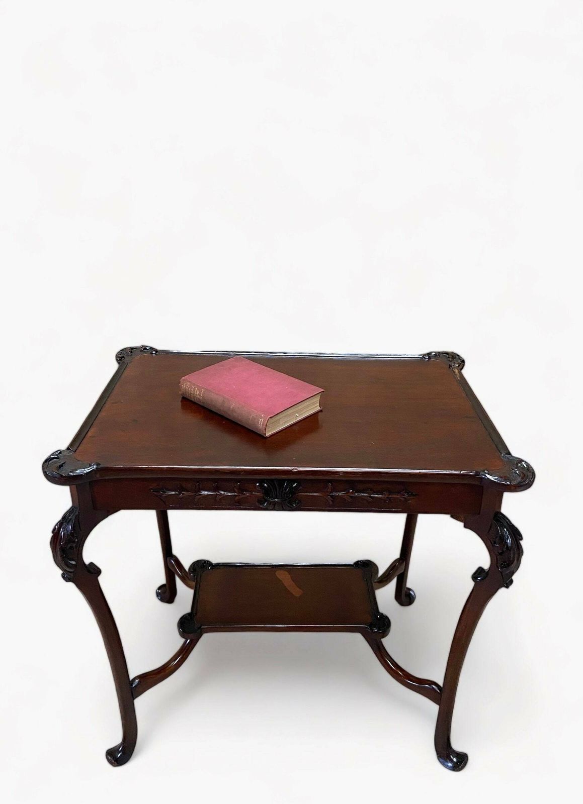 Antique Side Table / English, Edwardian Circa 1910 / Carved Details / Free Delivery