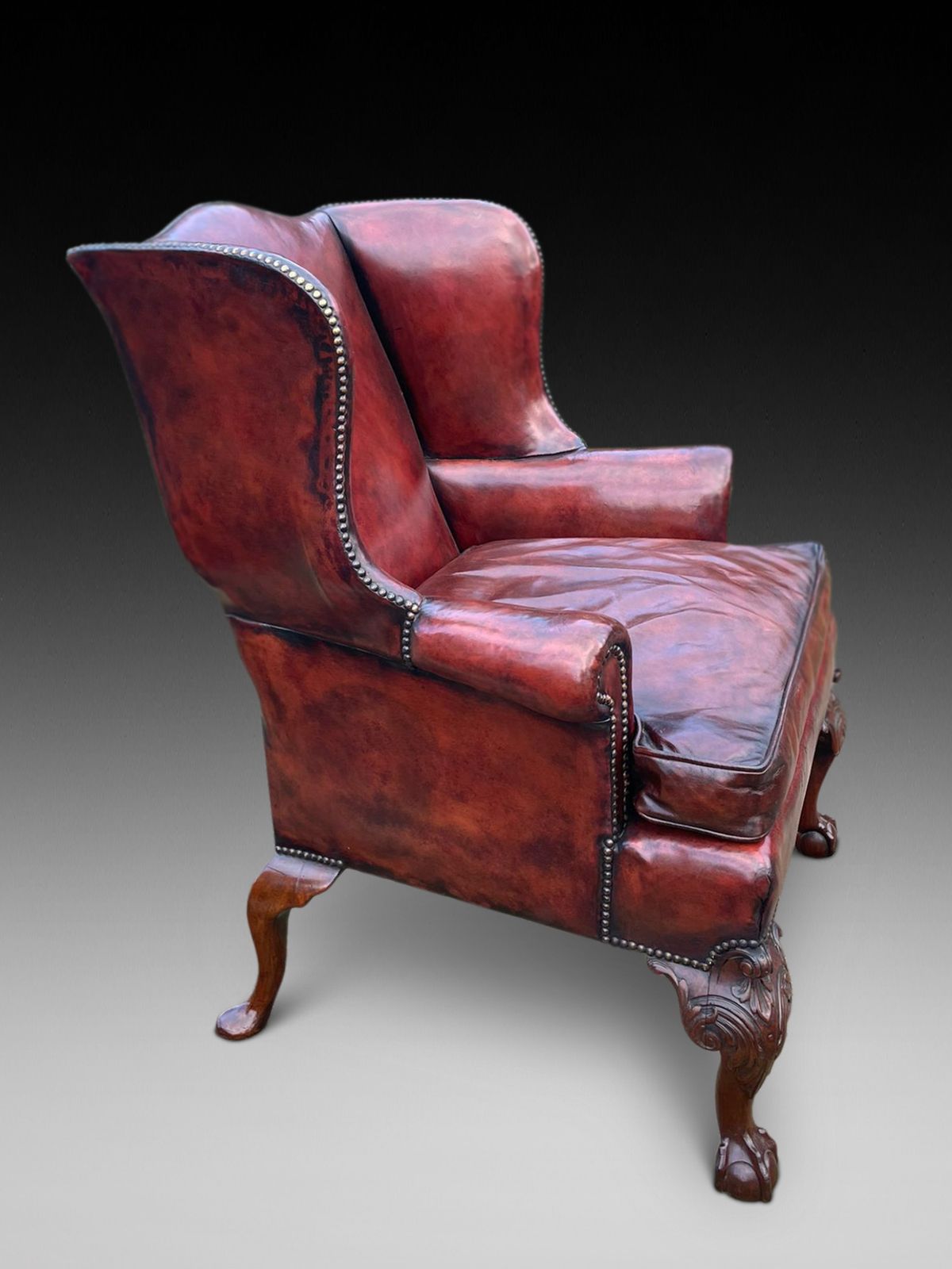Georgian Style Mahogany Wing Arm Chair photo furniture