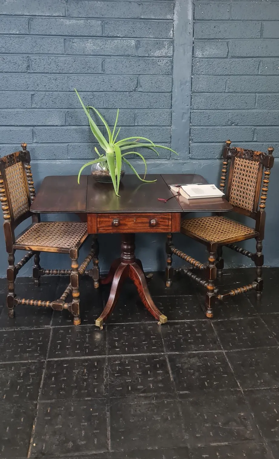 A 19th Century George III Mahogany Drop Leaf Pembroke Table photo for sale