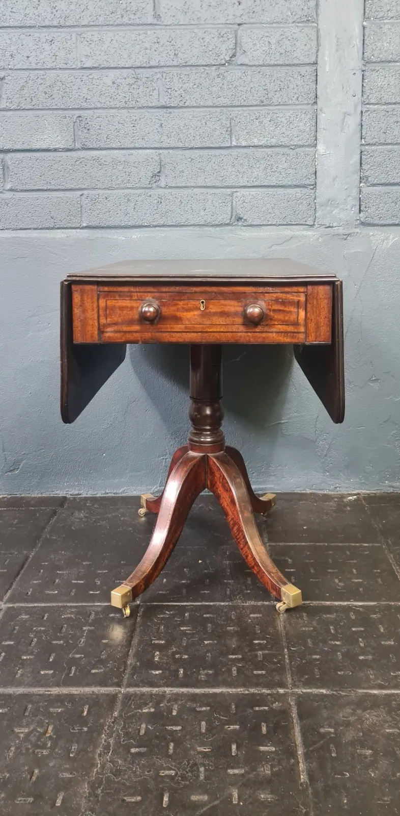 A 19th Century George III Mahogany Drop Leaf Pembroke Table photo 245.0