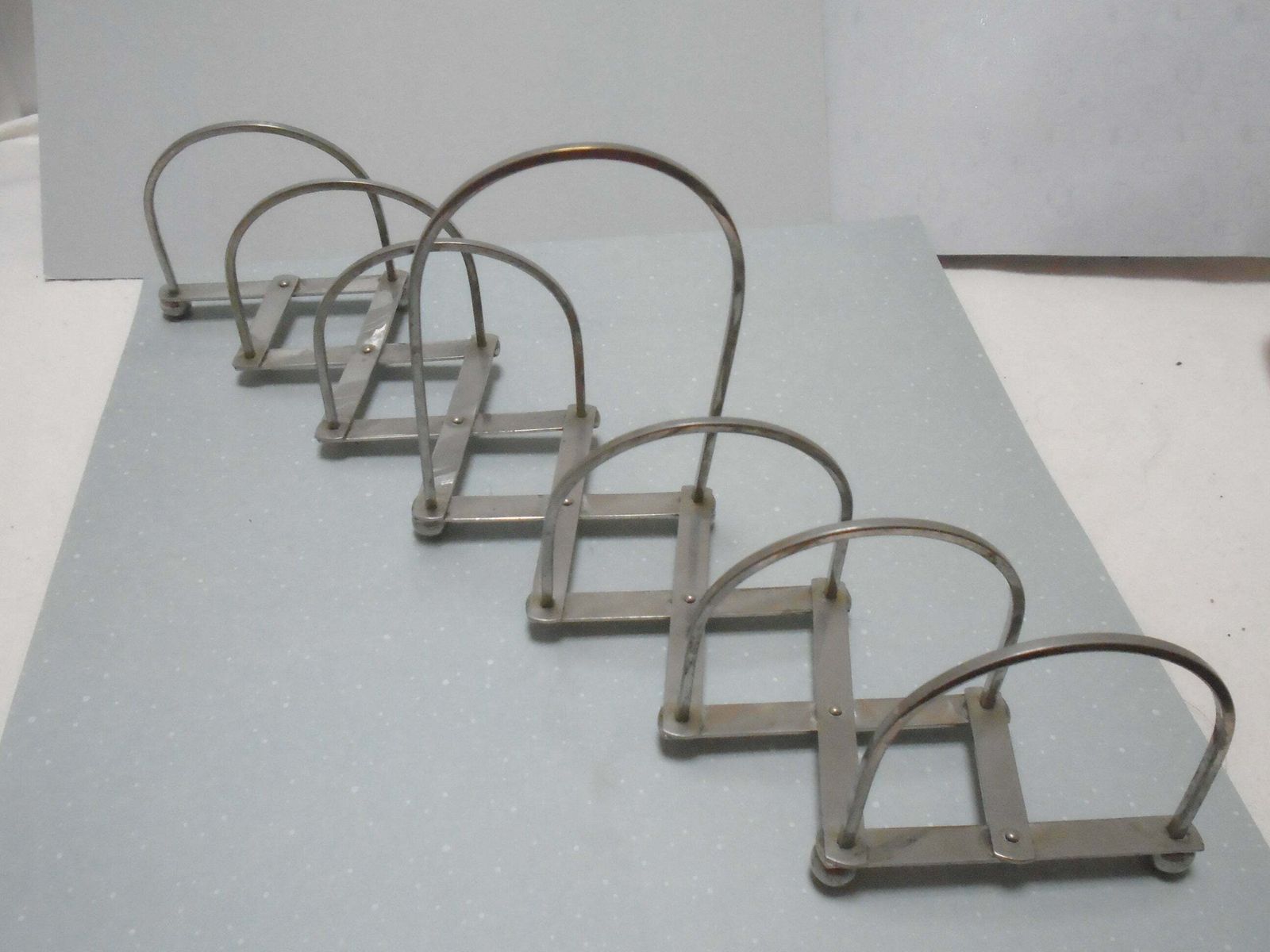 Concertina Desk Organizer, Letter Or File Holder, Industrial Table Storage Rack, Toast Rack