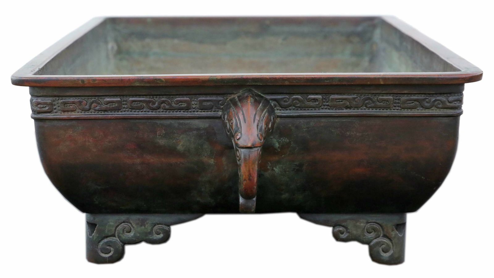 Fine Quality Large Bronze Suiban Ikebana Jardinere Planter Pot   Meiji Period, C.1880 photo furniture