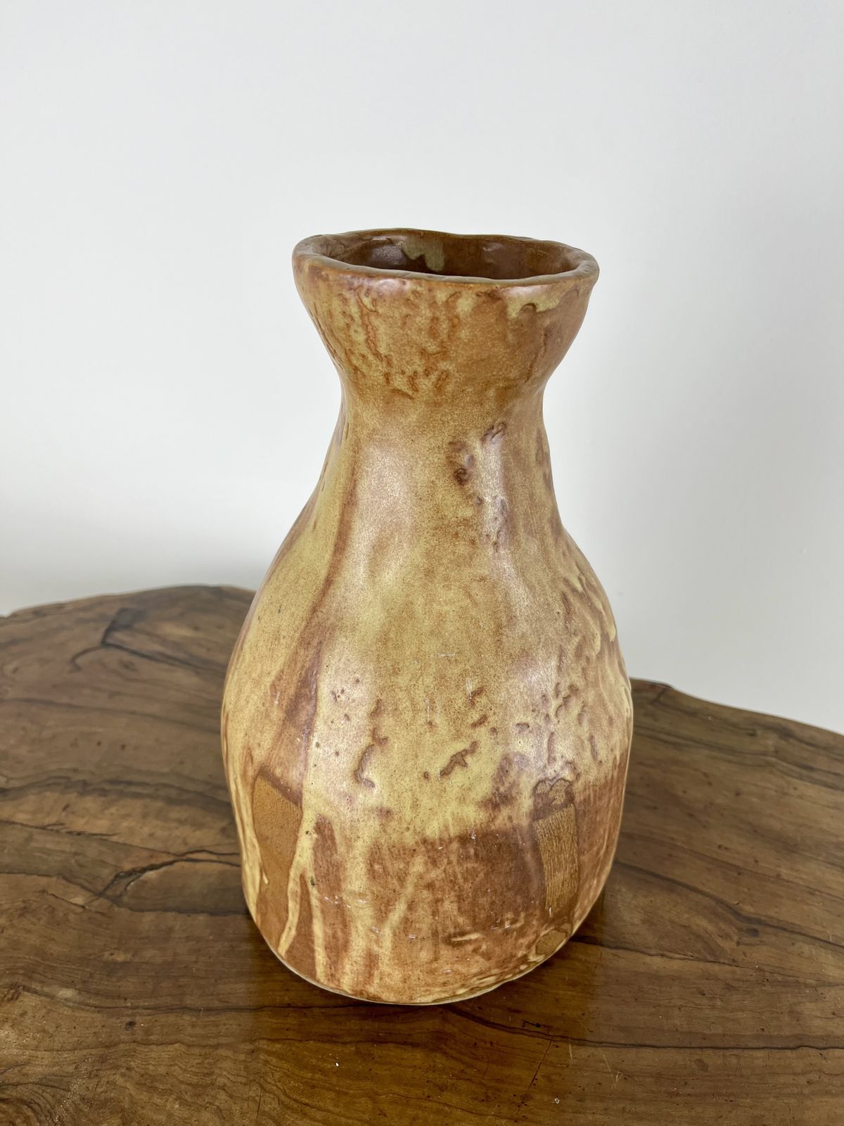 Large Ceramic Vessel Of Irregular Form And Interesting Dripped Glaze. Signed And Dated J Gleed 1950 photo furniture