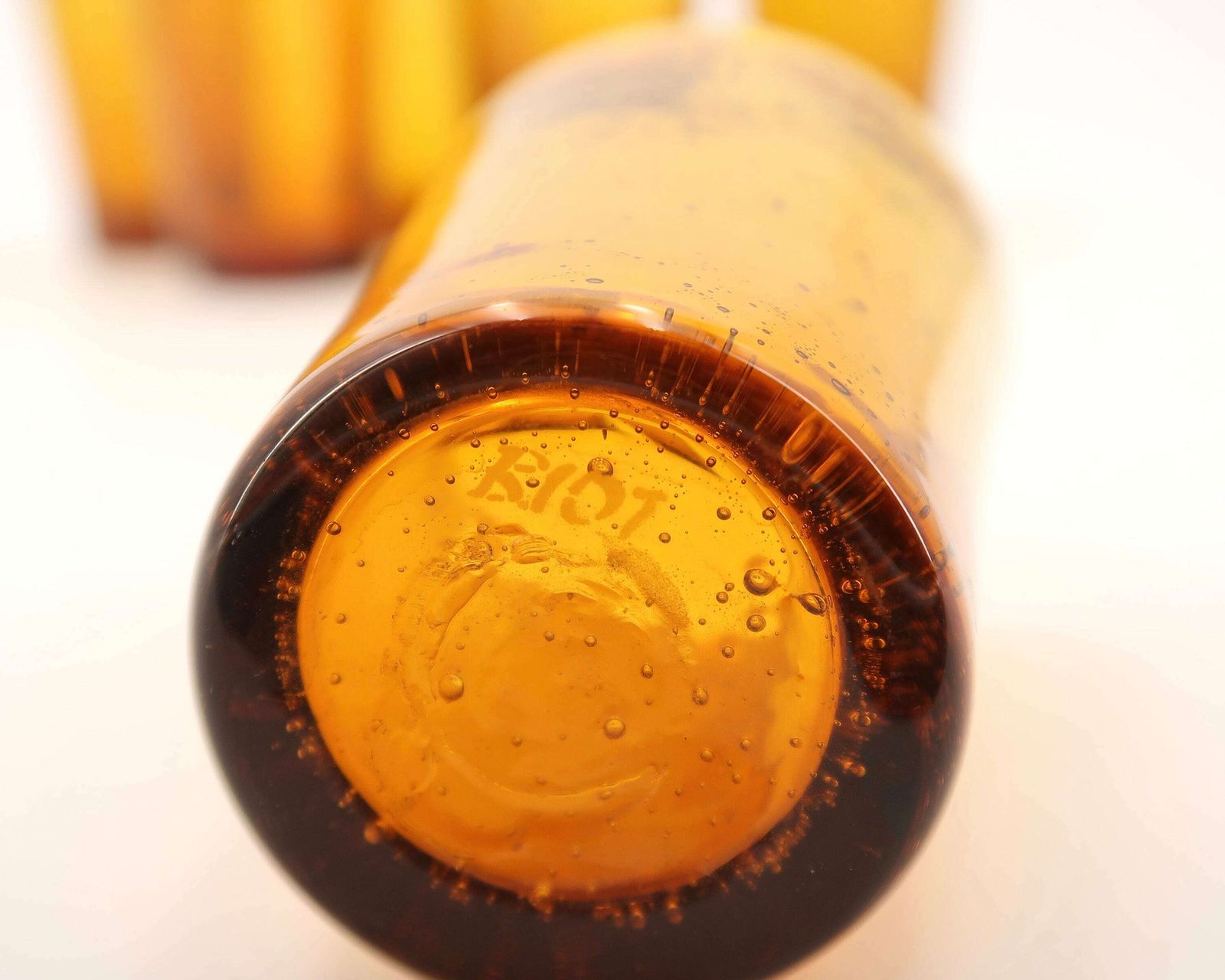 Zes Franse Amberkleurige Portoglazen Uit Biot, Ca. Jaren 1970 / Bruin, Boho Chic, Folk, Costa Riviera, Frankrijk photo Woonaccessoires